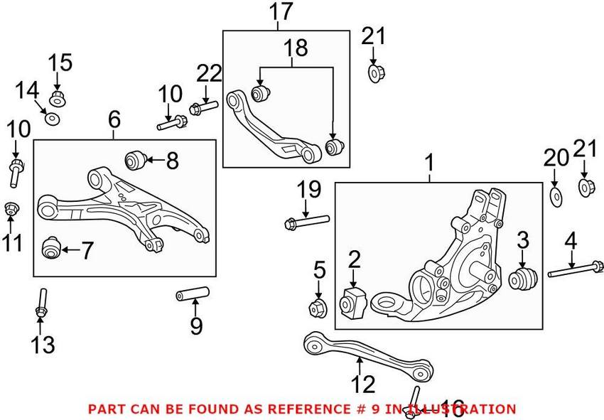 Audi Suspension Control Arm Spacer 8K0505139F